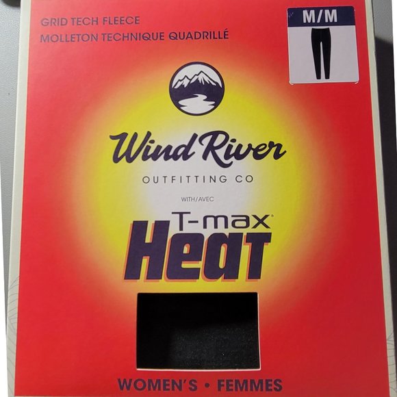 NEW Women's Grid Tech Fleece Thermal Pants - Black, Size Medium - Picture 1 of 4